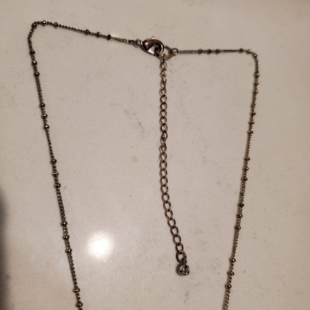 Boho Circle Pendant Lariat Necklace Gold Preppy Casual Basic Bohemian Long Chain - Picture 2 of 5